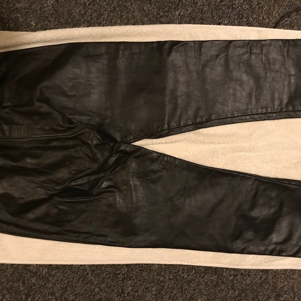 Ladd dark brown heavy duty leather pants